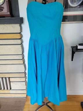 Katie MFG Dress XL Blue 1980s Vintage